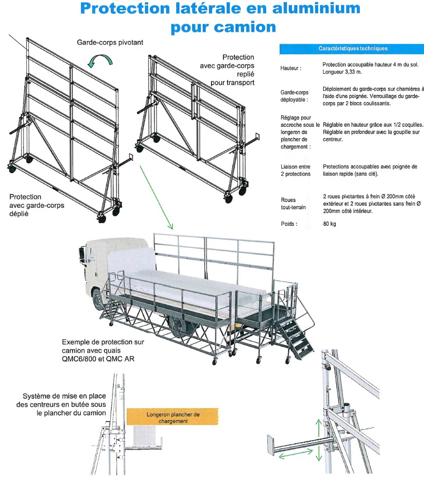 Protection latérale en aluminium pour camion