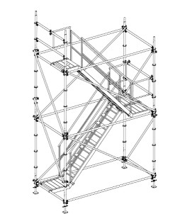 Tour d'escalier - Volée aluminium