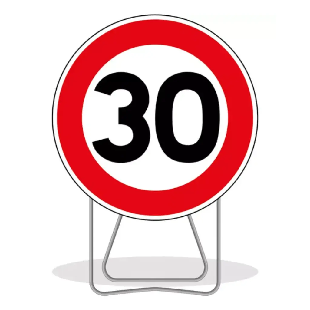 Panneau temporaire Limitation vitesse 30km/h