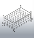 Panier de stockage paroi pleine structure tubulaire
