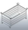 Panier de stockage paroi pleine