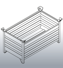 Panier de stockage paroi pleine