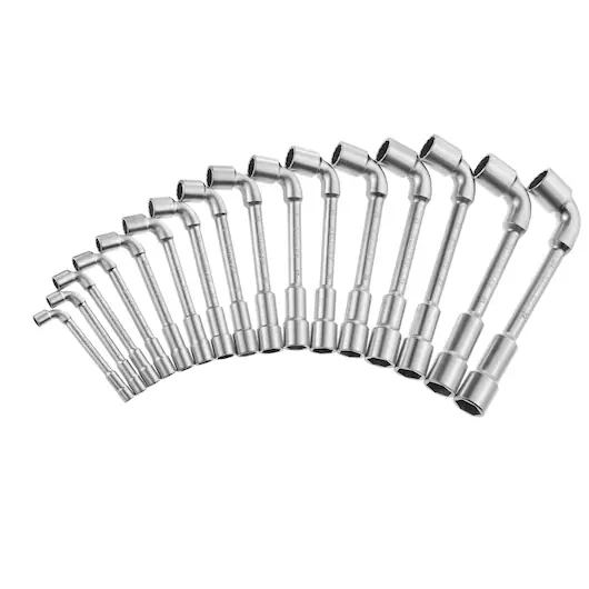 Clé à pipe débouchée 6X12 pans - Jeu de 16 pcs