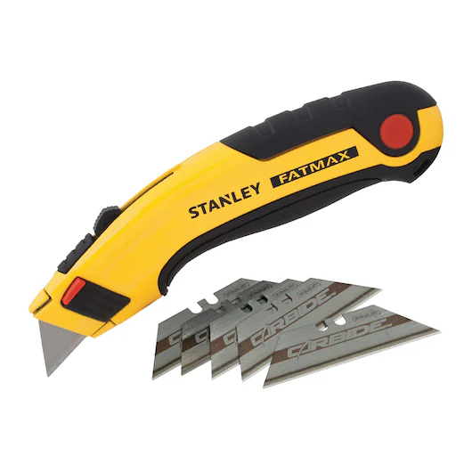 Cutter rétractable Stanley Fatmax avec 5 lames au carbure