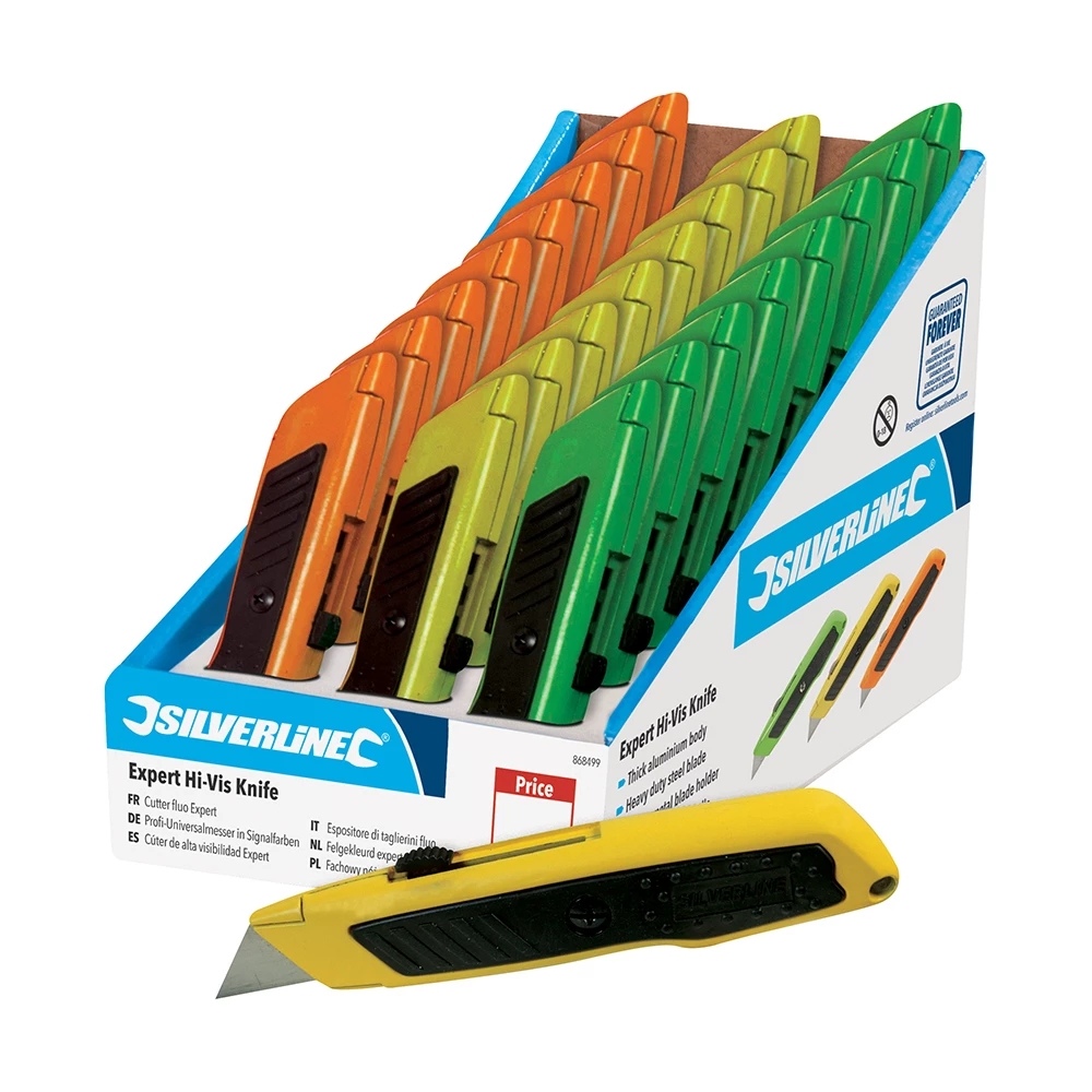 Cutters haute visibilité, gamme Expert, présentoir 24 pcs 