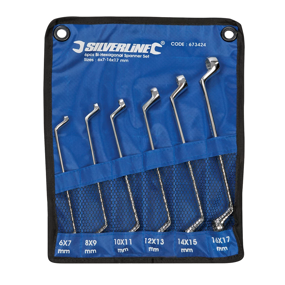 Clés à œil doubles bi-coudées, 6 pcs