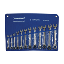 Clés mixtes à cliquet et à tête droite, 12 pcs