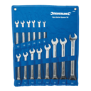 Clés mixtes à cliquet et à tête droite, 14 pcs