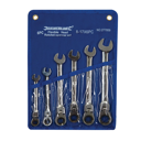 Clés mixtes à cliquet et à tête inclinable, 6 pcs