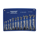 Clés mixtes à cliquet et à tête inclinable, 12 pcs