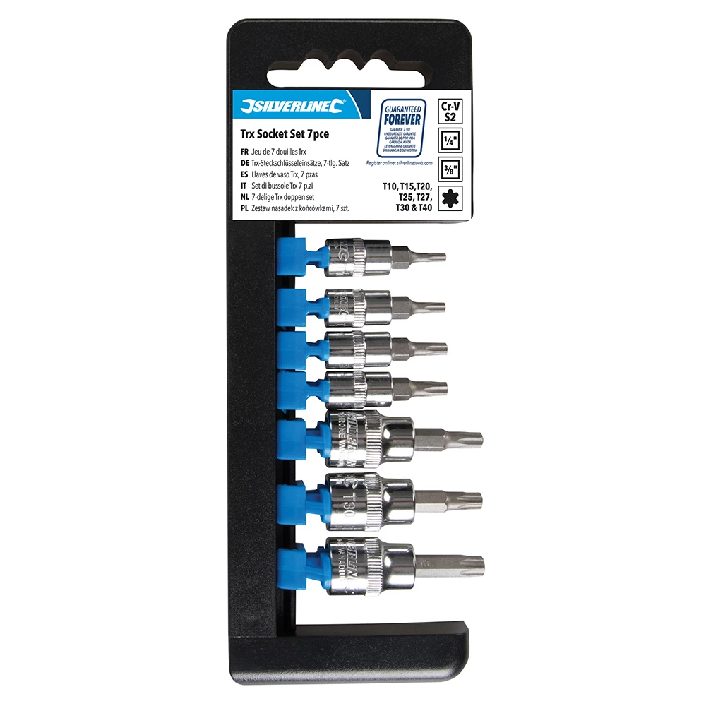 Douilles T10 - T40, 1/4" et 3/8", 7 pcs