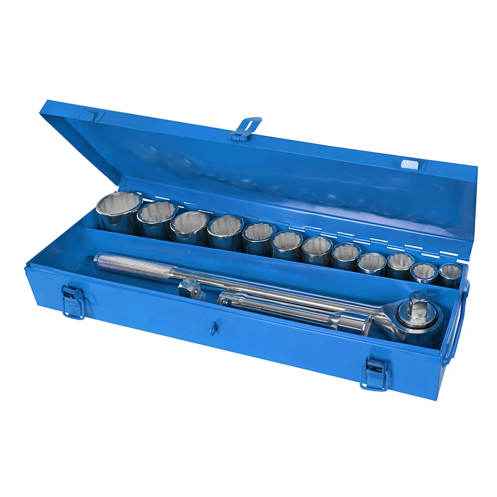 Douilles métriques, 12 pans, 3/4", 15 pcs