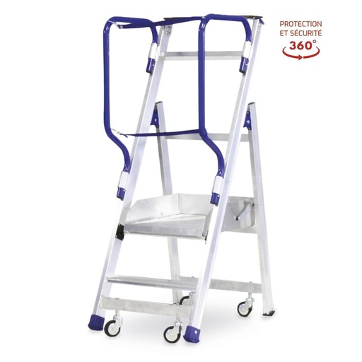 Minipirl escabeau de travail sécurisé aluminium