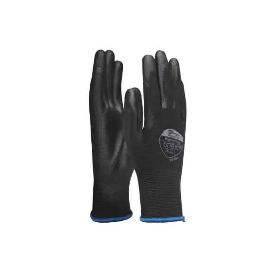 Gants tricotés recouverts PU
