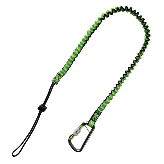 Longe élastique pour outils avec mousqueton à vis NLG