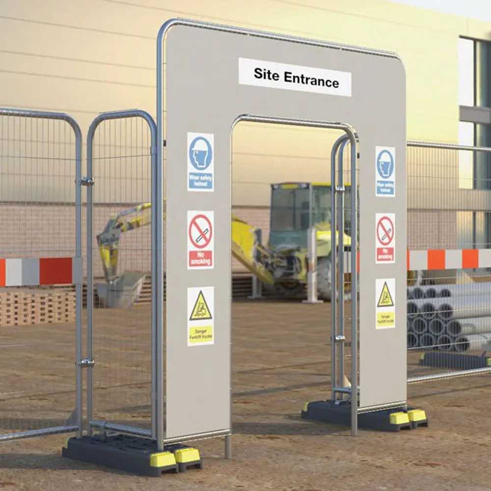 Kit - 2 panneaux latéraux + 1 panneau supérieur pour portique entrée chantier Securasite®
