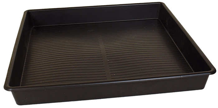 Bac d'égouttage carré profond en plastique - 1 000 x 1 000 x 120 mm