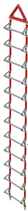 Echelle souple avec barreaux aluminium décalés