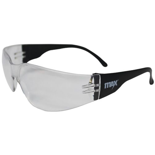 Lunettes de sécurité incassables MAX - Lentilles antibuée EN166 1F - 100 % sans métal - Incolore
