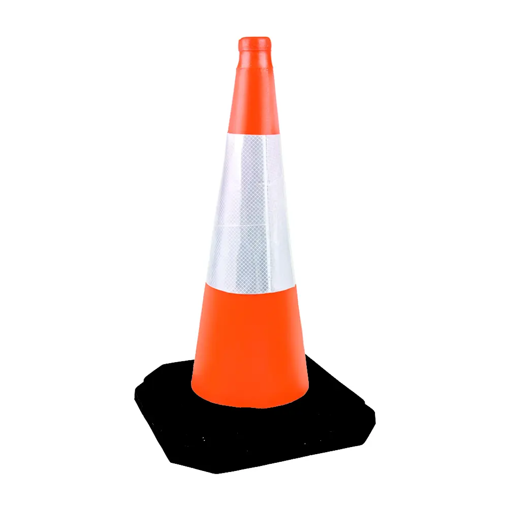 Cone de signalisation - Orange - 1 bande