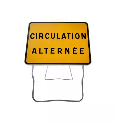 Panneau temporaire KC1 "Circulation alternée"
