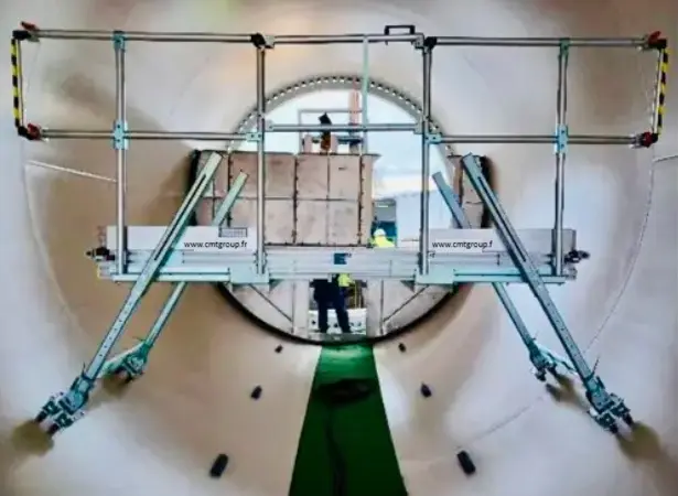 Passerelle aluminium pour tunnel