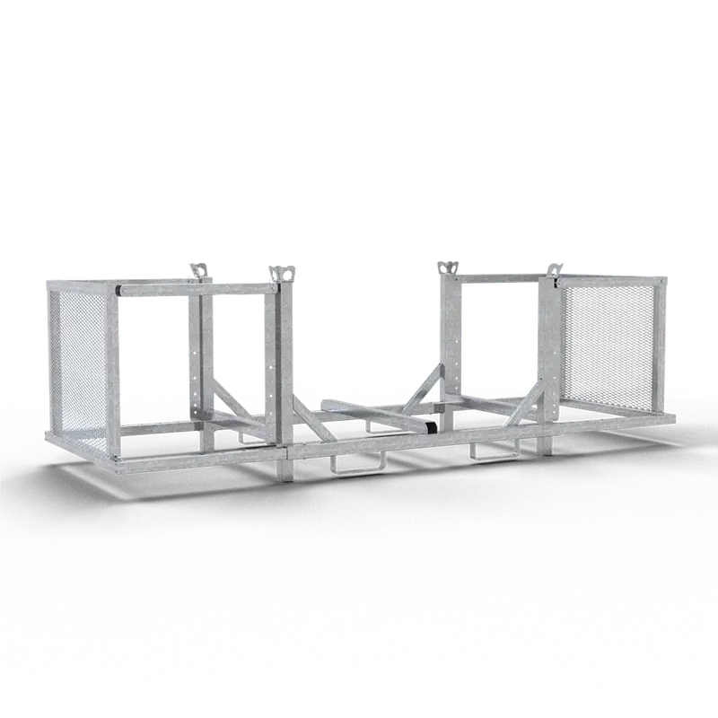 Panier de stockage empilable avec côtés ajustable