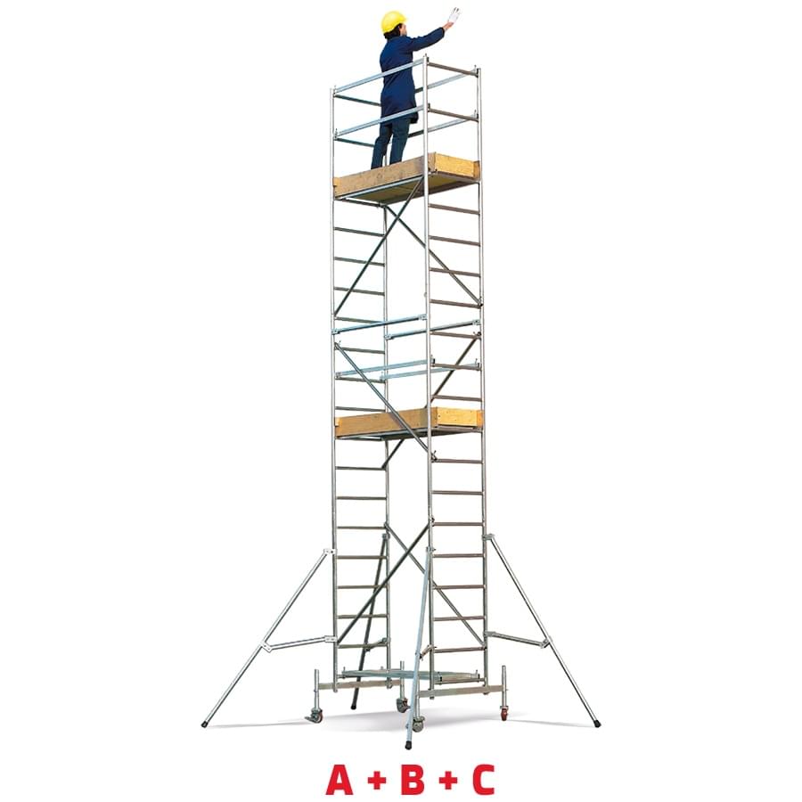 Echafaudage aluminium Millenium - Hauteur max 9.18m