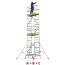 Échafaudage aluminium Millenium - Hauteur max 9.18m