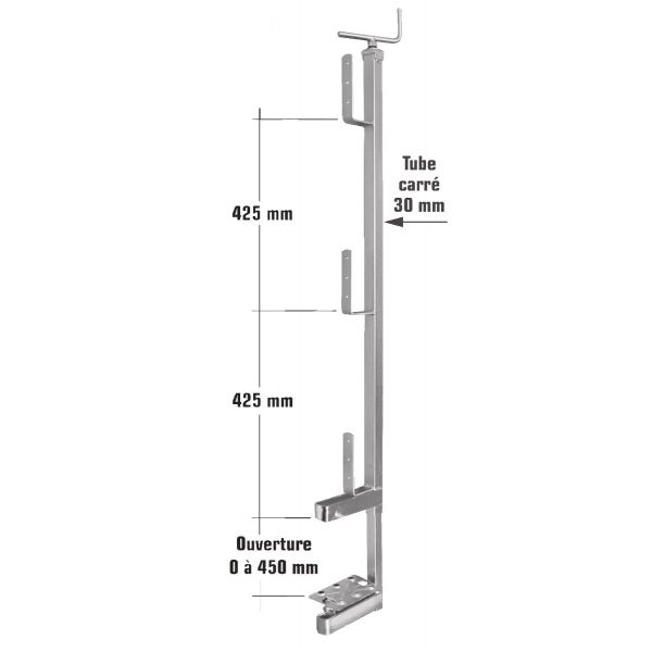 Potelet à planches sur pince
