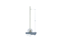 Platine de fixation sur dalle pour potelet diam 25 et 40mm