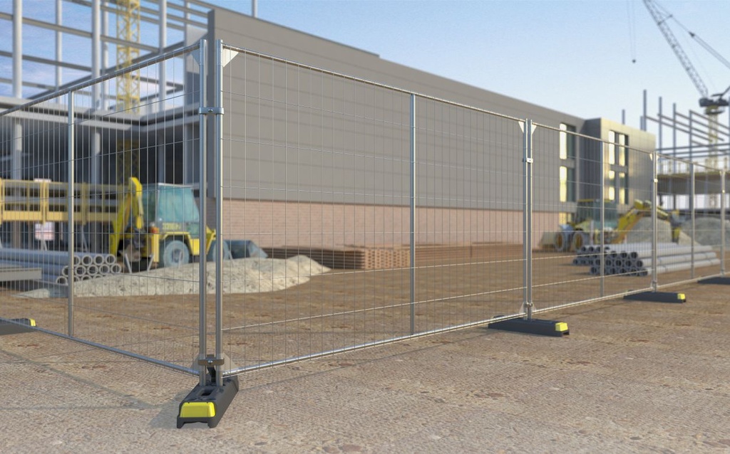 Clôture grillagée 5 tubes renforcée Securasite® 3,5 x 2 m