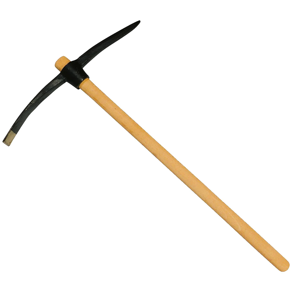 Pioche de terrassier avec manche bois
