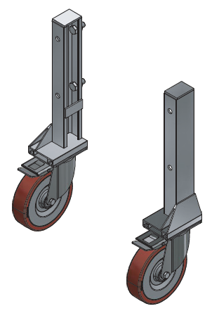 AdaptaSpan Pont modulaire : Kit de roulettes 200mm, paire gauche et droite