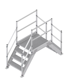 Escalier saut de loup 50°