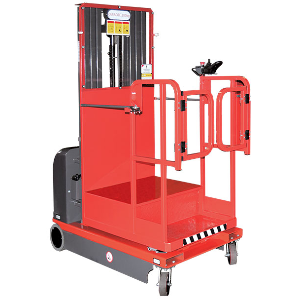 Nacelle motorisée à mât vertical jusqu'à 6,5m, charge lourde 300 kg