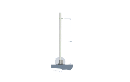 Platine de fixation sur dalle pour potelet diam 25 et 40mm