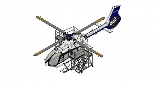 Accès pour hélicoptère H145