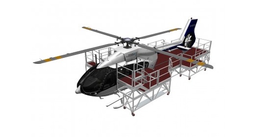 Plateforme de maintenance pour hélicoptère H145