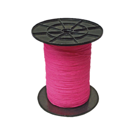 Cordeau rose fluo tressé nylon