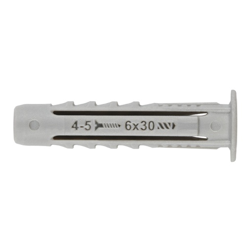 [TN4SA06] Cheville nylon quadruple expansion pour tout type de materiaux. Cheville nylon avec collerette