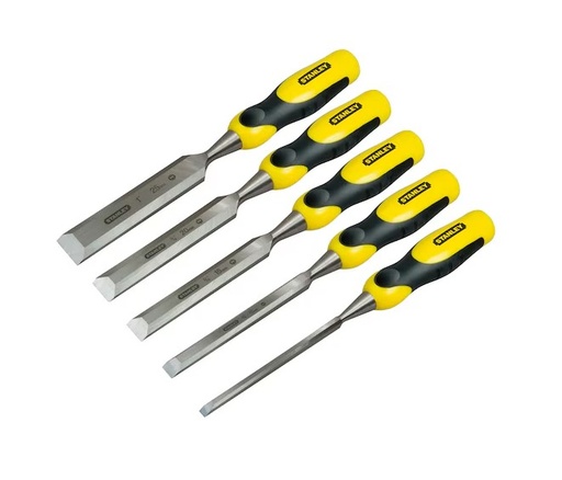 [2-16-888] Ciseaux à bois bi matière - Jeu de 5 pièces - Stanley