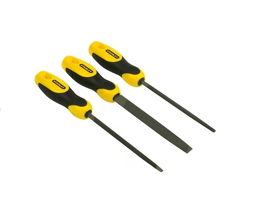 [0-22-445] Limes Batardes 150mm - jeu de 3 pcs Stanley