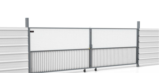 Portail 2 vantaux 1/2 grillagé