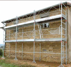 Échafaudage fixe pour maçon