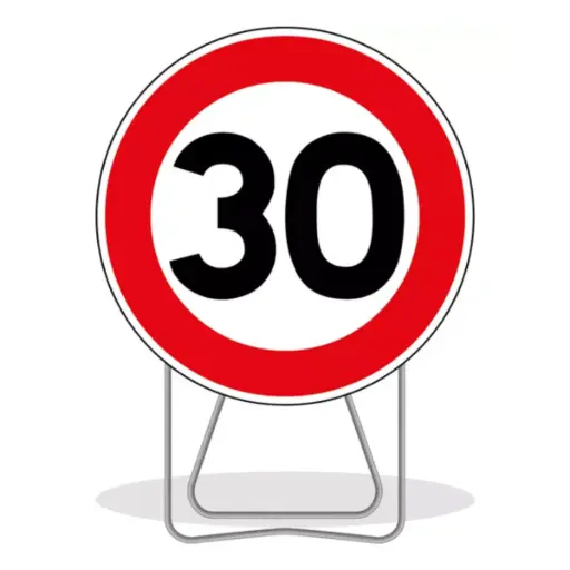 [PTLV30] Panneau temporaire Limitation vitesse 30km/h