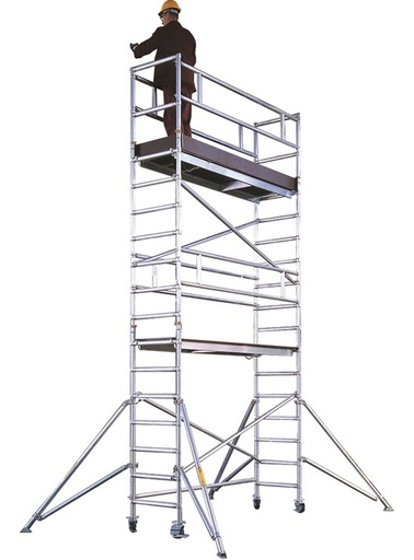 Echafaudage Tempo -  Largeur 0.74cm, Longueur 2.5m - Hauteur max 12m