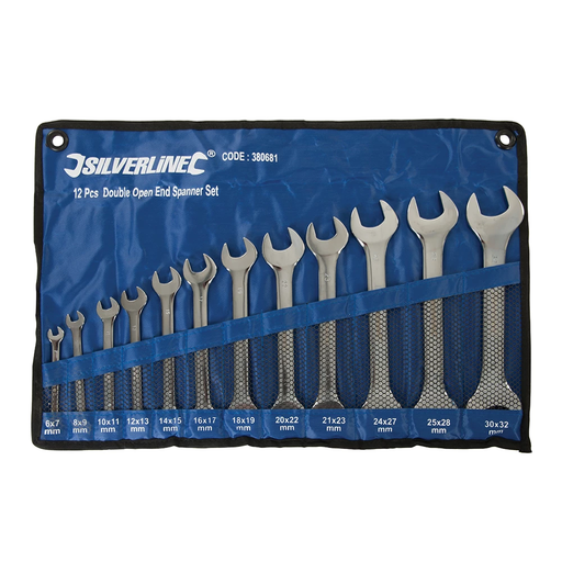 Clés à fourche doubles, 12 pcs