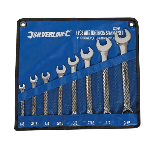 Clés mixtes, Whitworth, 8 pcs