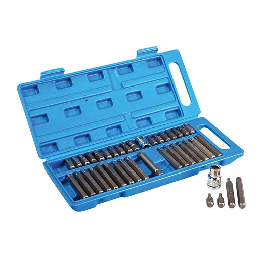 Embouts de vissage hexagonaux, T20 - T55 et Spline, 40 pcs